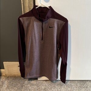 Nike Maroon Quarter-Zip Pullover size small